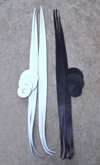 Paire de poign�es de cymbales en cuir avec rondelles