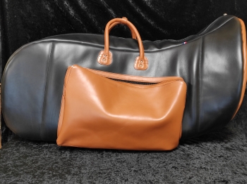 Housse luxe tout cuir pour Tuba sac � dos gamme bicolore