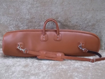 Housse luxe tout cuir pour Trompette naturelle