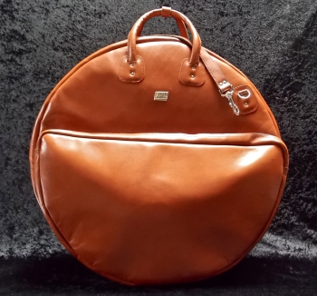 Housse luxe tout cuir pour cymbales de batterie sac � dos